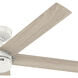 Burton 52 inch Fresh White with Light Oak Blades Outdoor Ceiling Fan