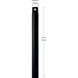Independence Matte Black Ceiling Fan Downrod, Single Threaded