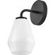 Gio LED 7.25 inch Black Bath Light Wall Light