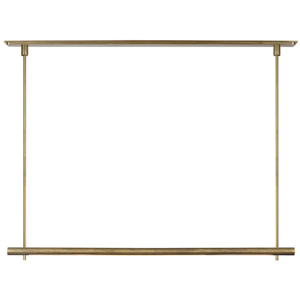 Anne-Marie Barton Stahl Linear Chandelier Ceiling Light in Museum Brass