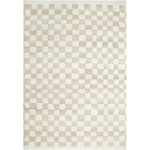 Damier 168 X 120 inch Ivory / Beige Handmade Rug in 10 x 14