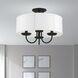 Brookdale 3 Light 16 inch Black Semi-Flush Mount Ceiling Light