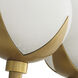 Alesa 2 Light 12.2 inch Antique Brass and Alabaster Wall Lamp Wall Light