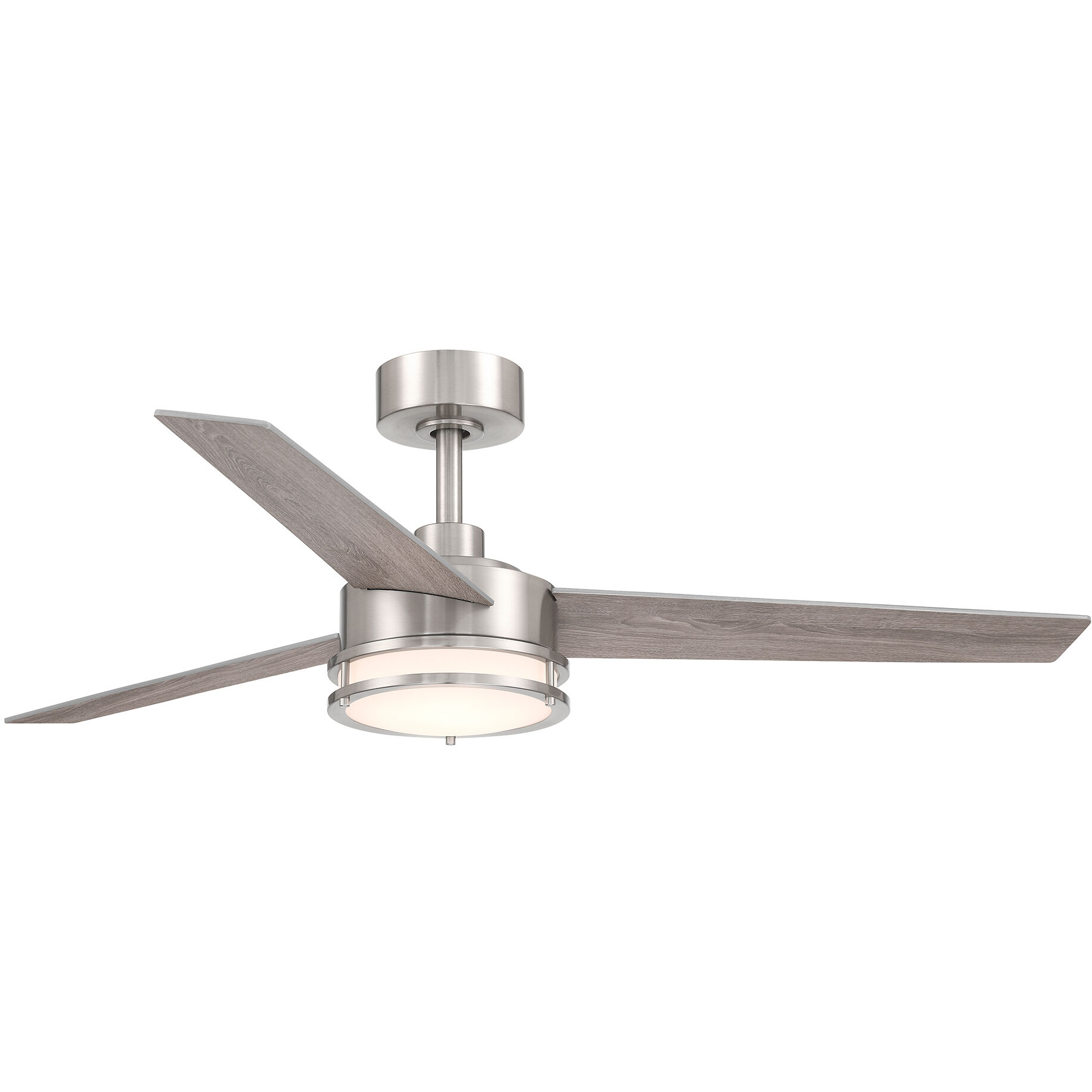 Cassini 52 inch Brushed Nickel with Reversible Silver/Pearl Gray Blades DC Smart Fan