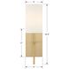 Veronica 1 Light 5 inch Aged Brass Sconce Wall Light