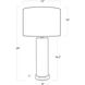 Scalloped 29 inch 150.00 watt Natural Table Lamp Portable Light
