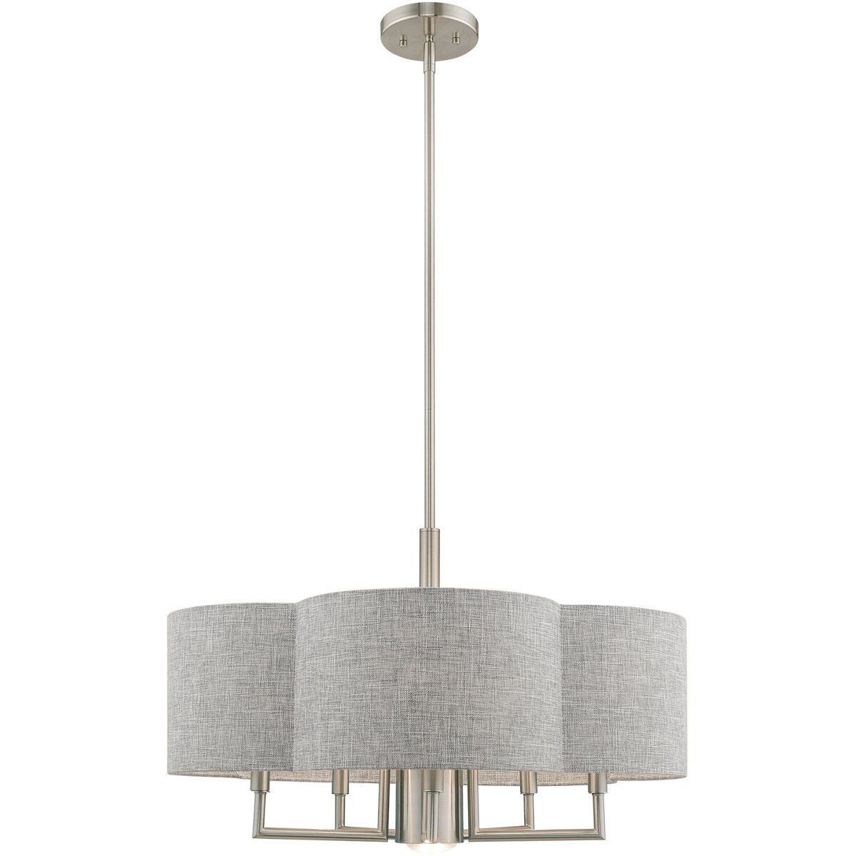 Kalmar 6 Light 24 inch Brushed Nickel Pendant Chandelier Ceiling Light