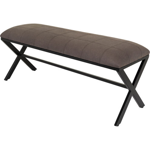 Ashland Medium Grey Upholstered Bench