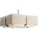 Exos 4 Light 24.6 inch Black Pendant Ceiling Light in Natural Anna/Flax, Large