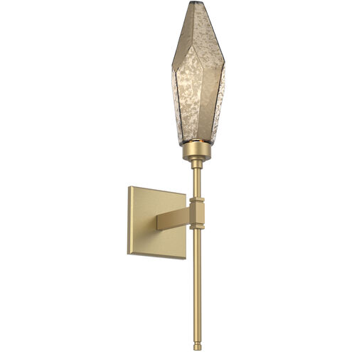 Rock Crystal LED 4.5 inch Gilded Brass Indoor Sconce Wall Light in Chilled Bronze, 2700K LED, Belvedere
