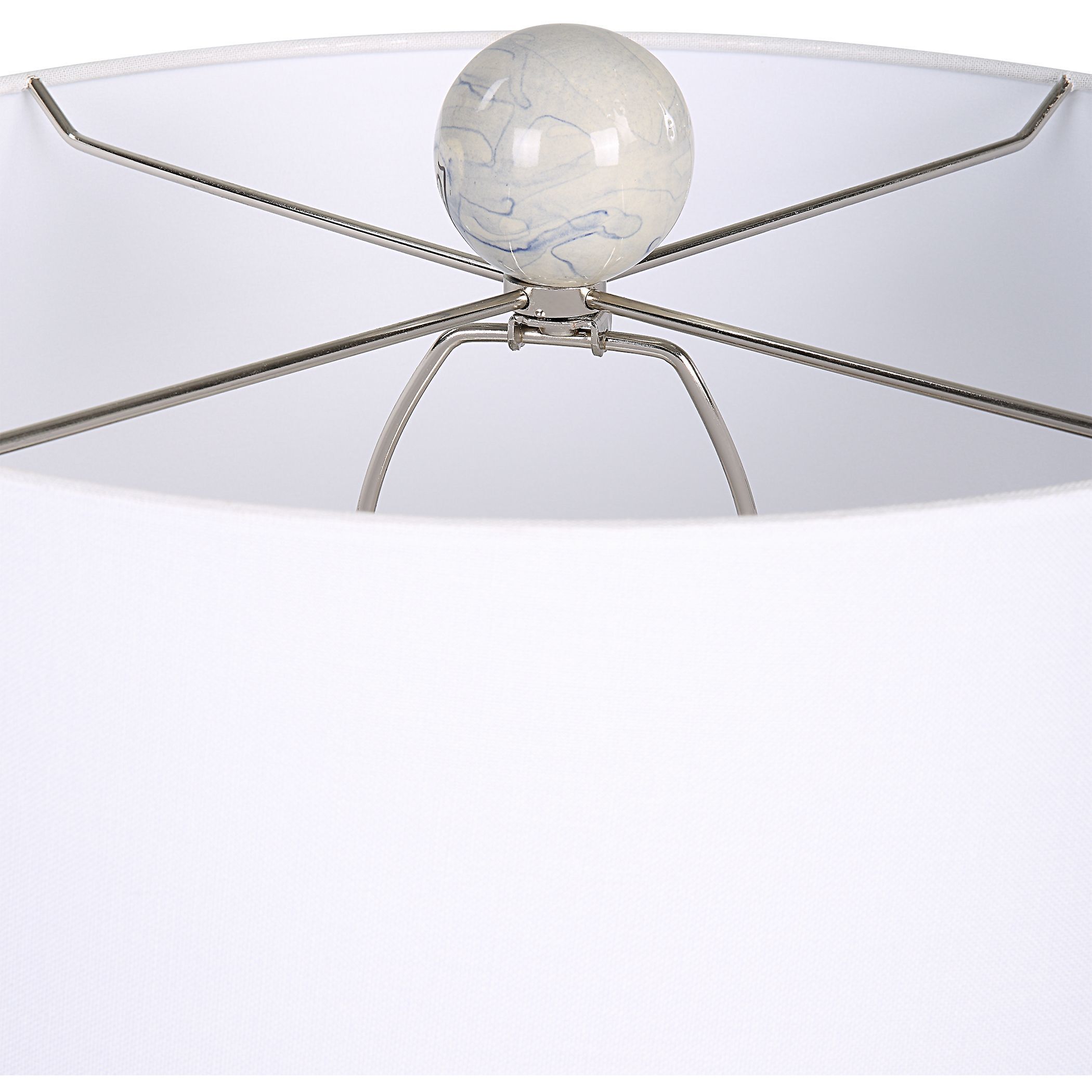 Waves 26 inch 150 watt Light Cobalt Blue Drip Glaze Accent Lamp Portable Light