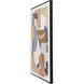 Cameron Multi - White and Black and Tan and Blue and Rose Wall Art