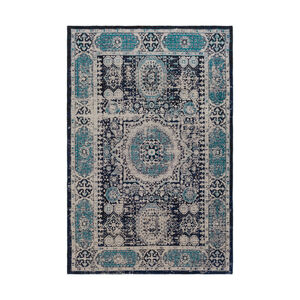 Amsterdam 36 X 24 inch Blue and Gray Area Rug, Polyester and Cotton