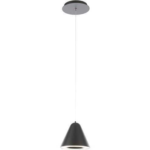 Kone LED 6.5 inch Black Mini-Pendant Ceiling Light, dweLED