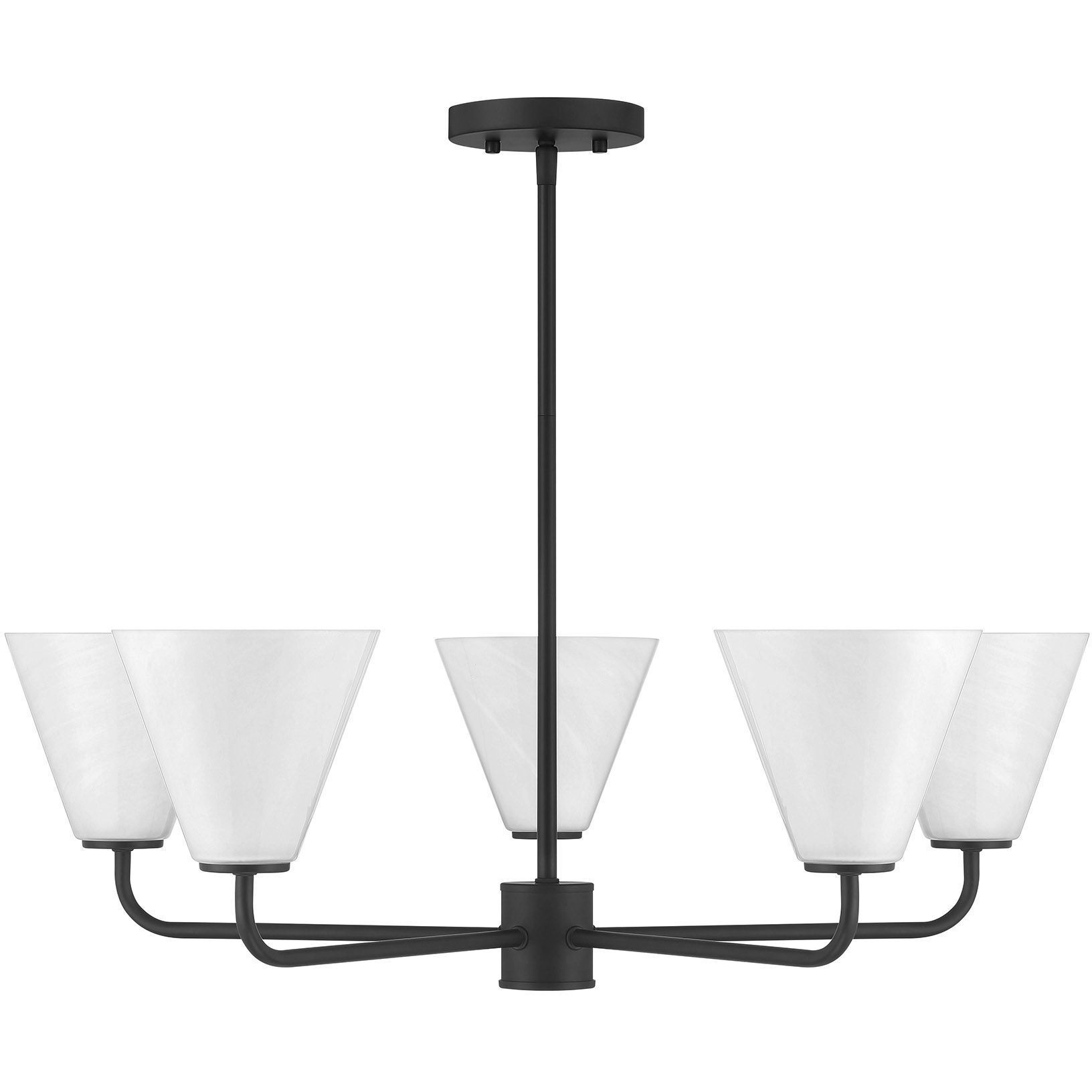 Blair 5 Light 30 inch Matte Black Chandelier Ceiling Light
