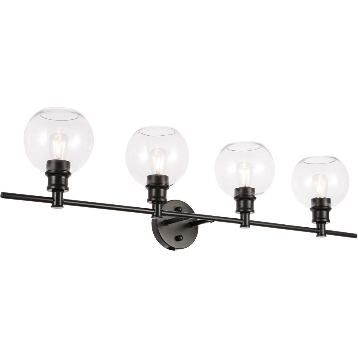 Syracuse 4 Light 38 inch Black Wall sconce Wall Light