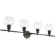 Collier 4 Light 38 inch Black Wall sconce Wall Light