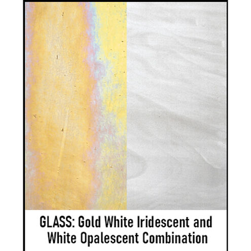 Glasgow 1 Light 9 inch Rustic Brown Pendant Ceiling Light in Gold White Iridescent and White Opalescent
