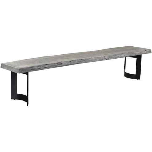 Bent Grey Dining Bench, Small