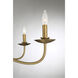 Traditional 5 Light 42 inch Natural Brass Chandelier Ceiling Light