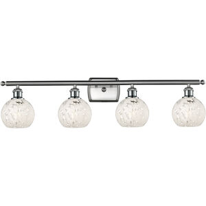 Ballston White Mouchette 4 Light 36.00 inch Bathroom Vanity Light