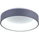Arenal Drum Shade Flush Mount Ceiling Light in Gray and White