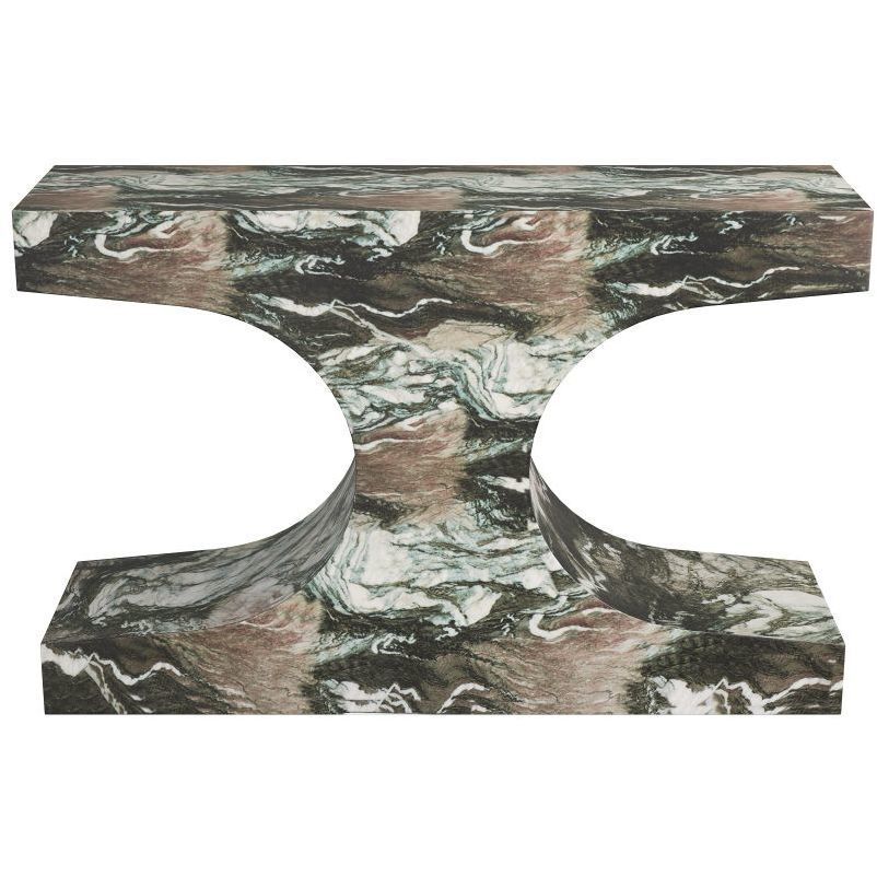 Augustine Verde Faux Marble Console Table