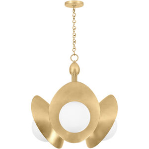Olson 3 Light 24.25 inch Vintage Gold Leaf Chandelier Ceiling Light