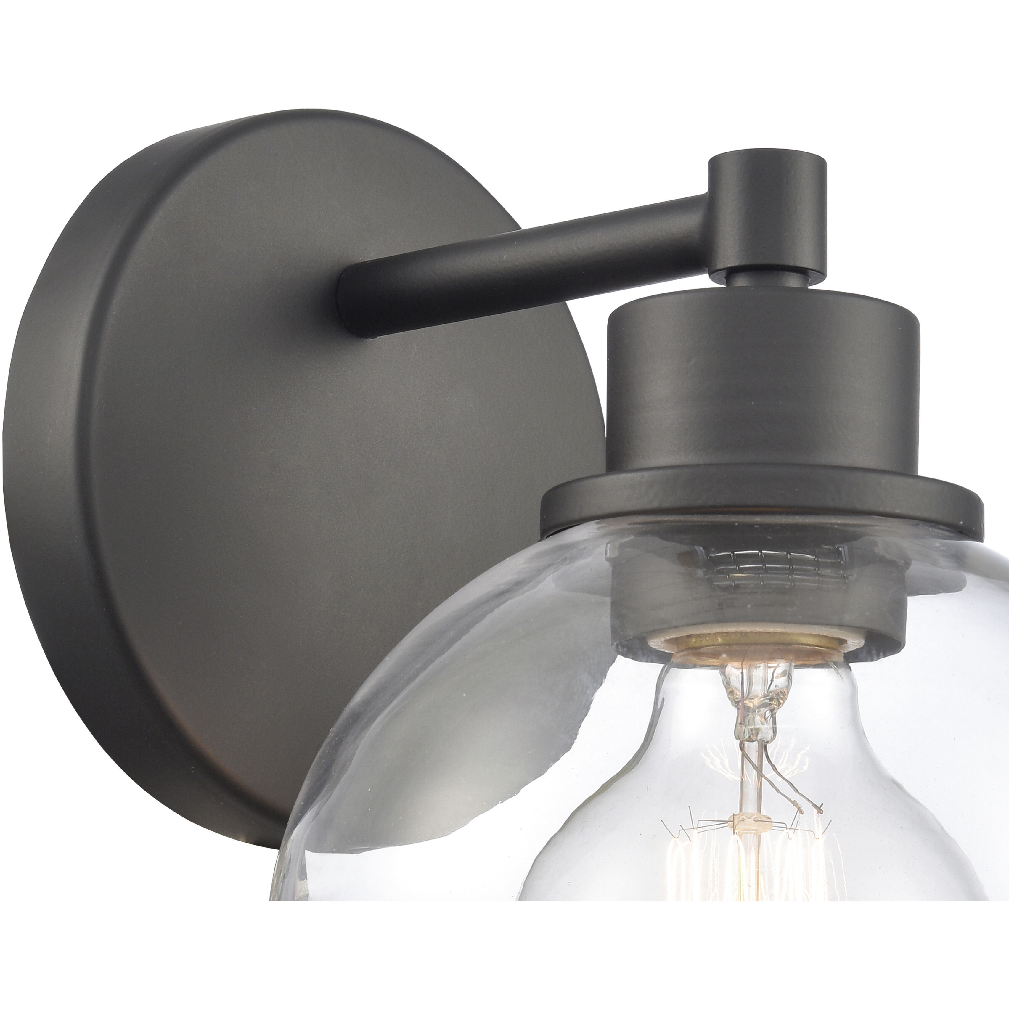 Julian Vanity Light Wall Light in Matte Black