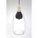 Arabesque LED 4.5 inch Coal And Brushed Gold Mini Pendant Ceiling Light