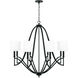 Sylvia 8 Light 38 inch Matte Black Chandelier Ceiling Light