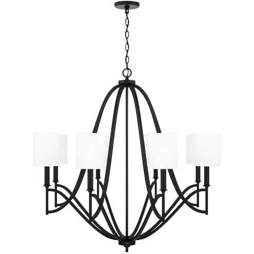 Sylvia 8 Light 38 inch Matte Black Chandelier Ceiling Light