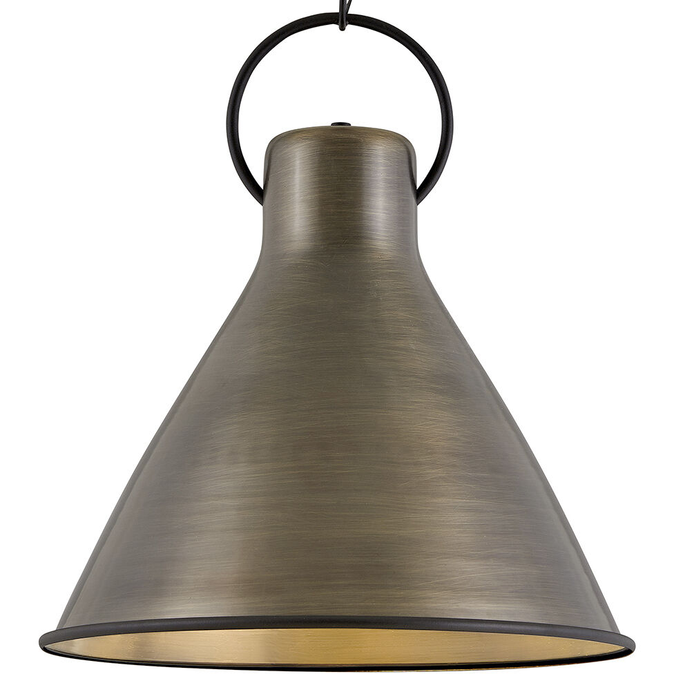 Winnie 1 Light 18 inch Dark Antique Brass with Distressed Black Indoor Pendant Ceiling Light