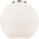 Ballston Athens LED 17.75 inch Black Antique Brass Pendant Ceiling Light in Matte White