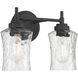 Clarvyn 2 Light 12.75 inch Matte Black Bathroom Vanity Light Wall Light