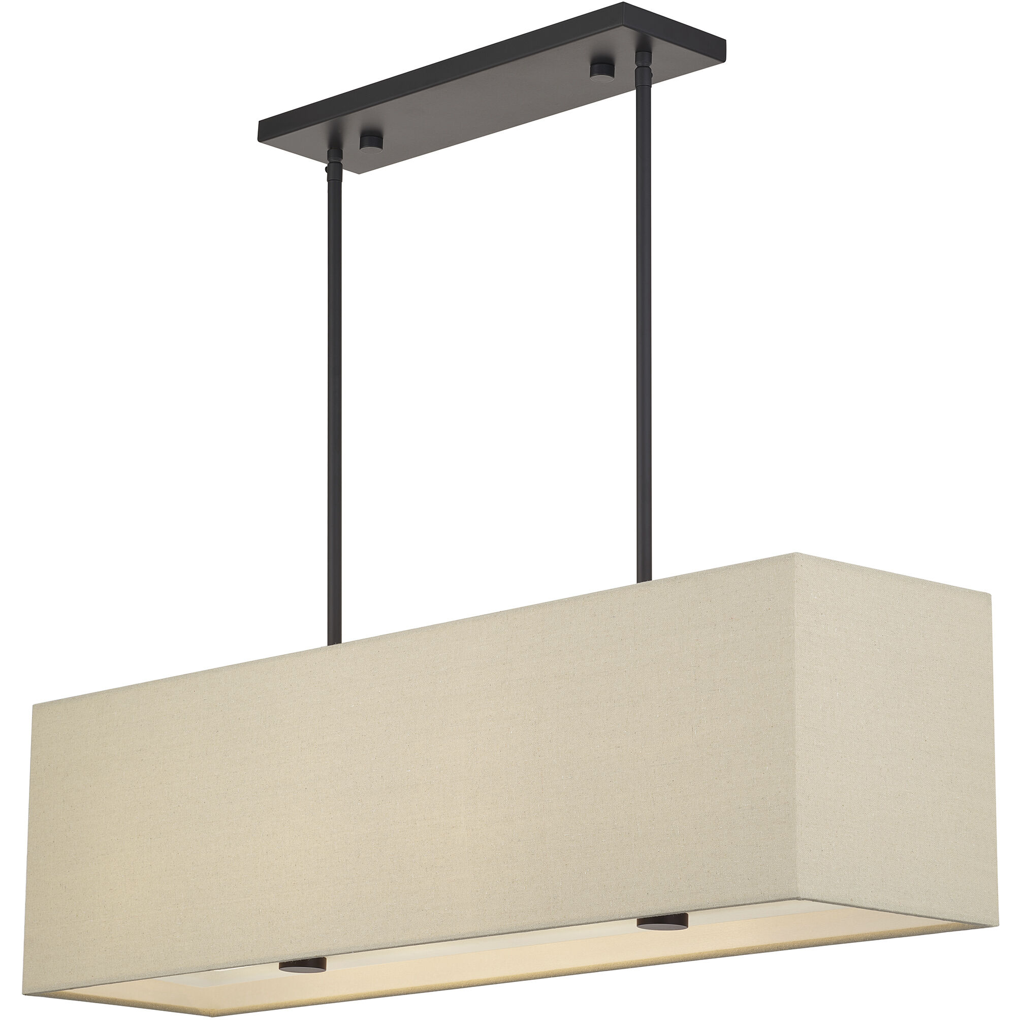 Summit 4 Light 36 inch Bronze Linear Chandelier Ceiling Light, Large