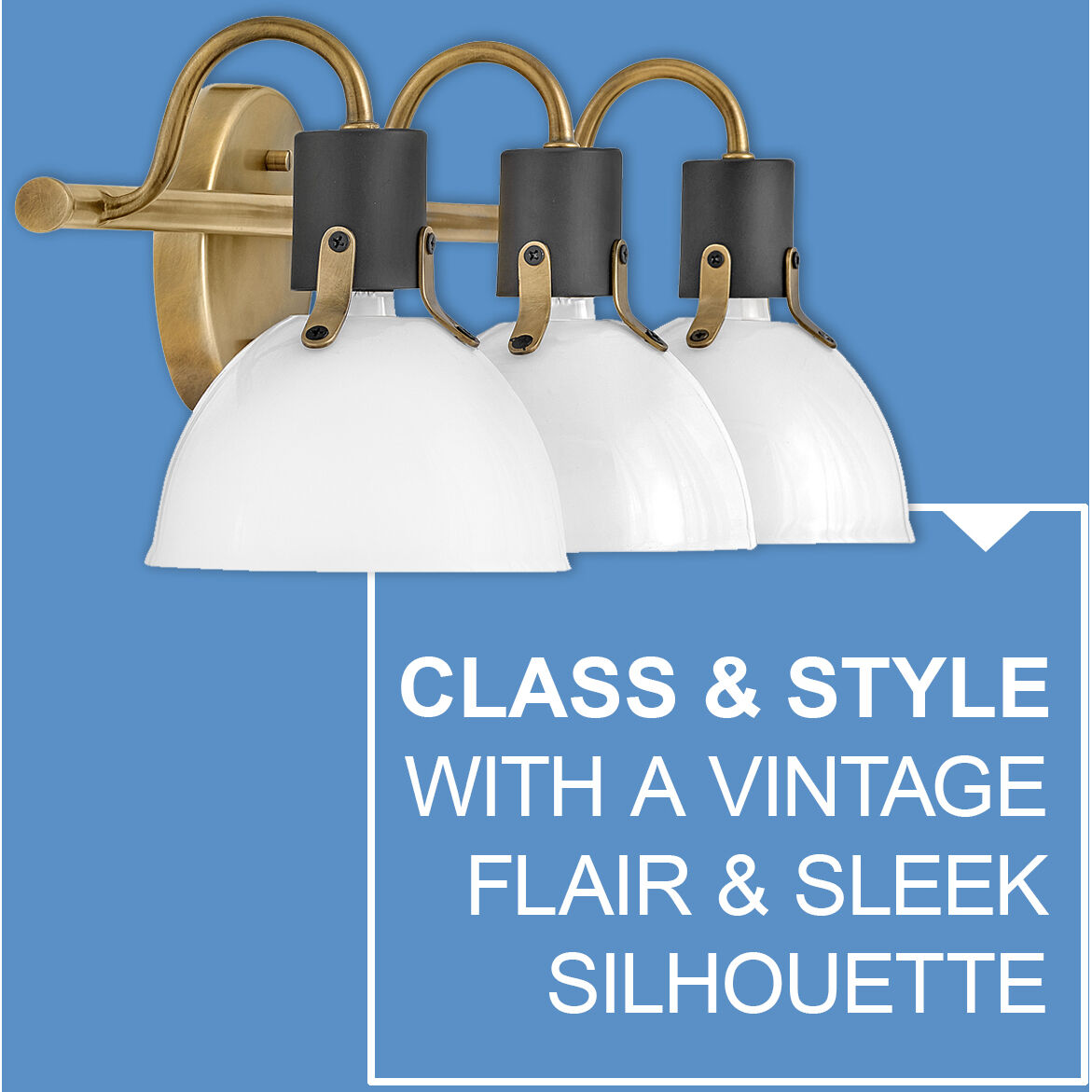 Argo 3 Light 24.5 inch Heritage Brass with Black Vanity Light Wall Light