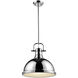 Yep Duncan 1 Light 14 inch Chrome Pendant Ceiling Light, Large