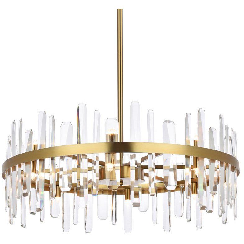 Serena 16 Light 32 inch Satin Gold Chandelier Ceiling Light