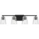 Vertex 4 Light 29 inch Matte Black Bath Light Wall Light