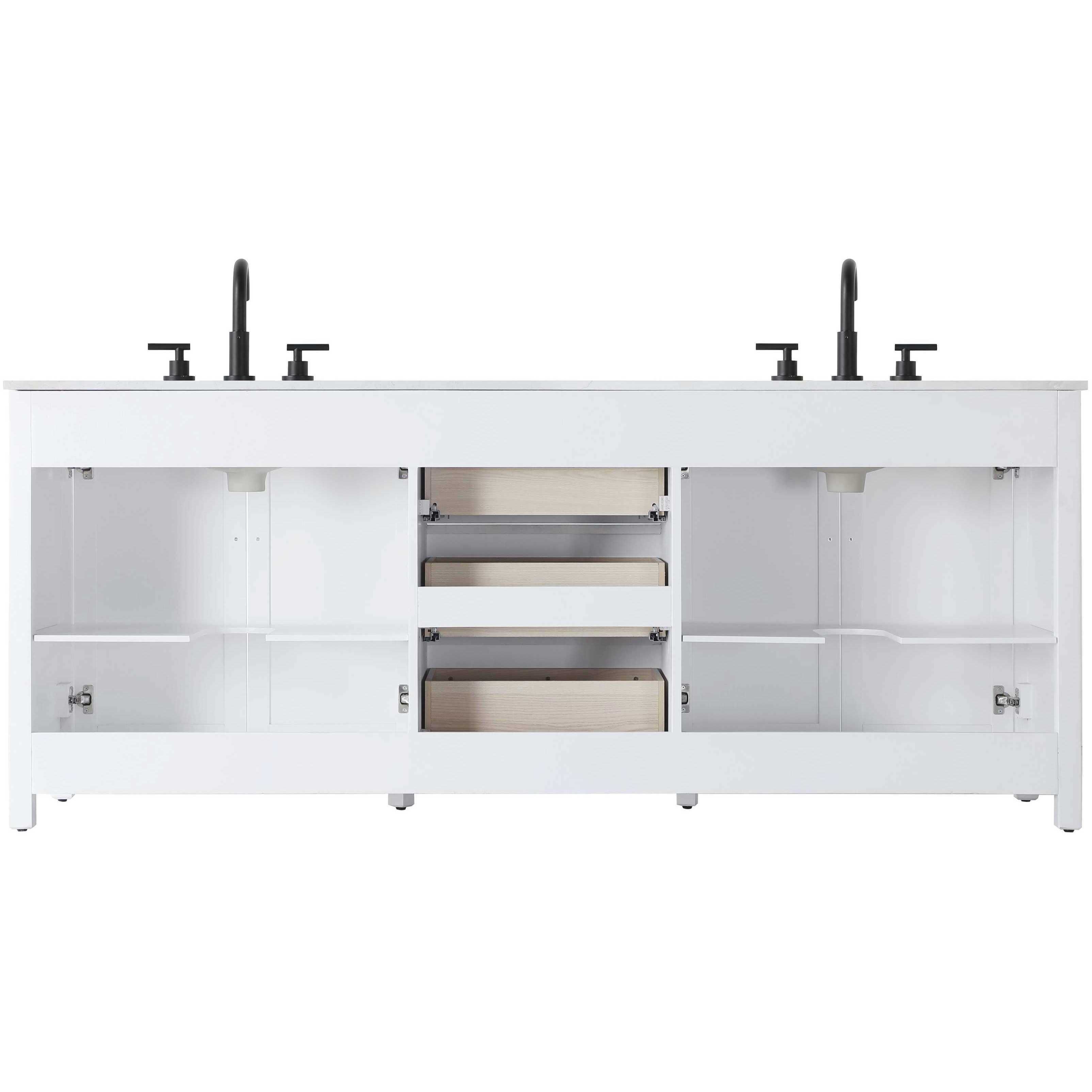 Alina 84 X 34 inch White Bathroom Vanity Cabinet