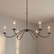 Scandinavian 6 Light 60 inch Matte Black Chandelier Ceiling Light