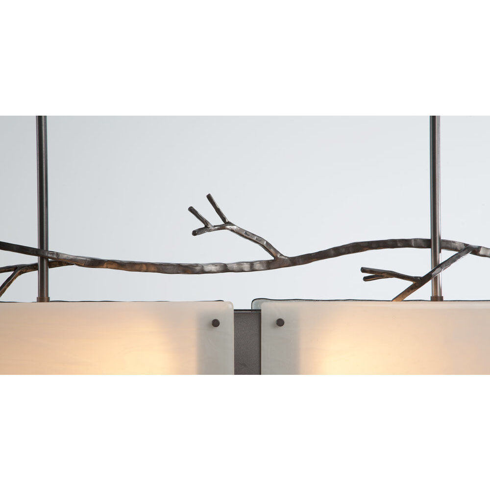 Ironwood LED 44.4 inch Gilded Brass Linear Pendant Ceiling Light in 3000K LED, Smoke Granite