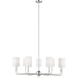 Foxdale 9 Light 36 inch Brushed Nickel Chandelier Ceiling Light