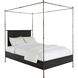 Reese Cerused Forest Black and Dark Antique Brass Queen Bed