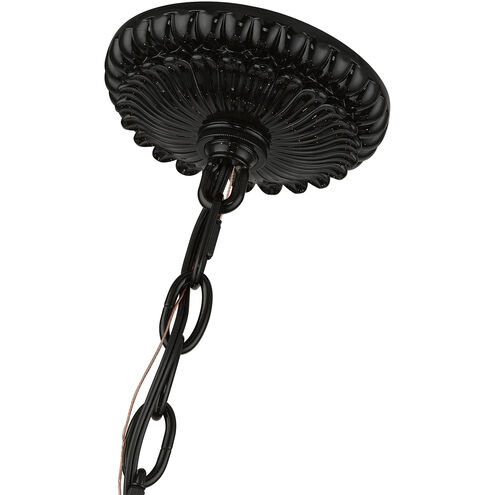 Valencia 6 Light 35 inch Shiny Black Large Chandelier Ceiling Light