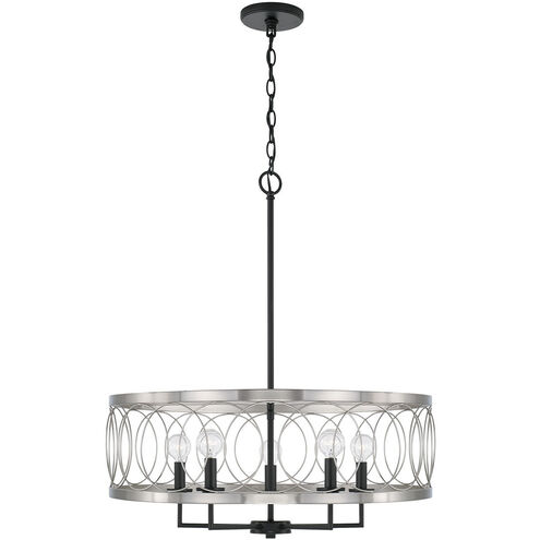 Madeline 4 Light 24.5 inch Black Tie Pendant Ceiling Light