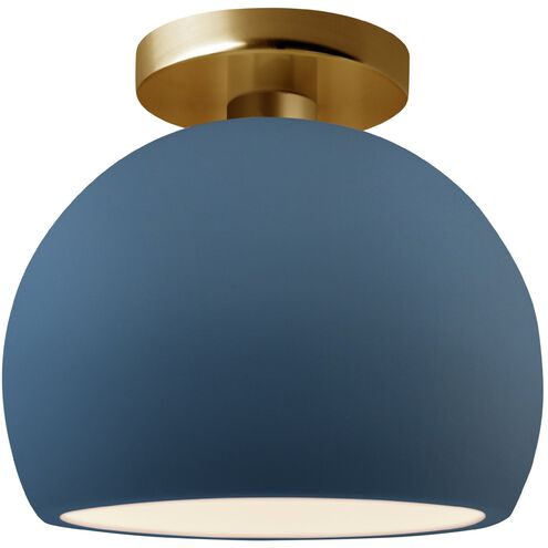 Radiance LED 7 inch Midnight Sky and Brushed Brass Semi Flush Ceiling Light