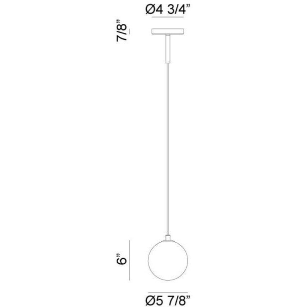 Magma LED 5 inch Smoke Pendant Ceiling Light