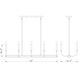 Haylie 10 Light 44 inch Matte Black and Olde Brass Linear Chandelier Ceiling Light